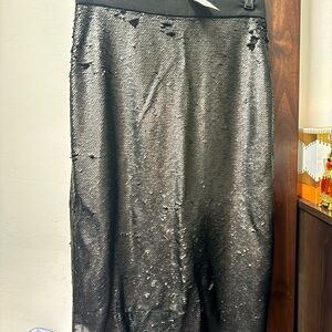 Banana Republic Black Sequin Pencil Skirt